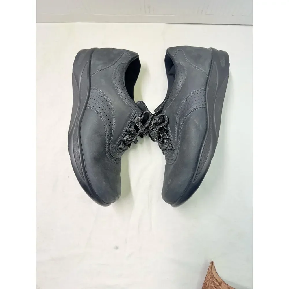 SAS  Walk Easy Nero Black Suede Shoes Womens Size 9W SMADE IN USA - Picture 8 of 12